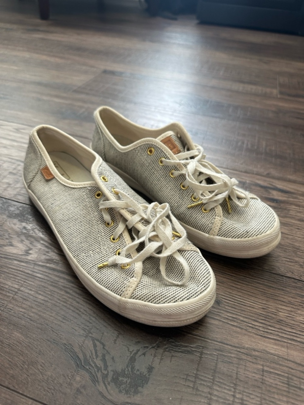 Keds Canvas Kickstart Beige Striped Sneaker
